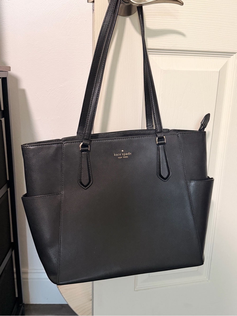 Kate Spade Black Leather Tote Bag - Picture 7 of 10
